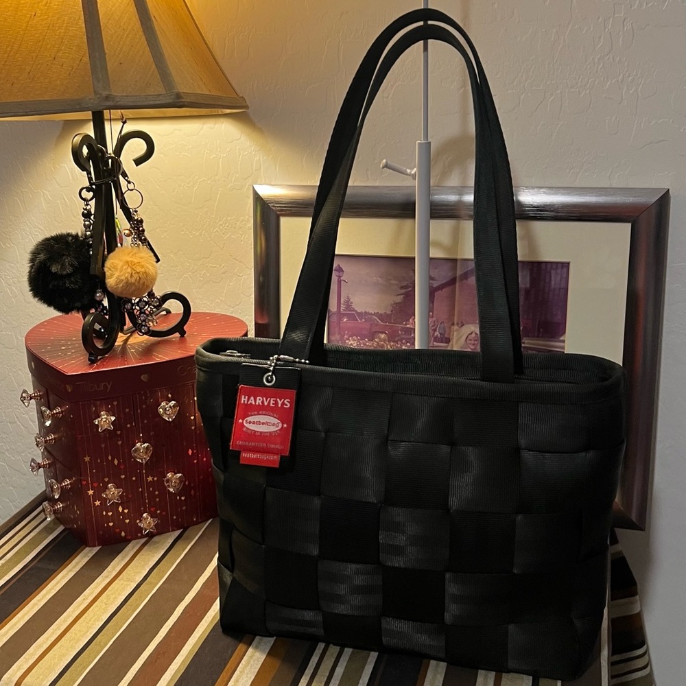 Harveys Black Seat Belt Tote Bag